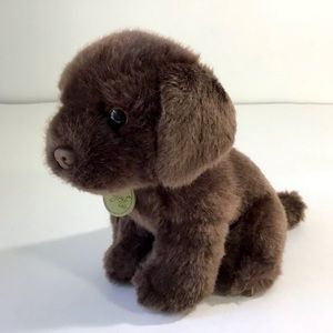 Aurora Miyoni Tots Puppy Dog Plush Chocolate Labrador Realistic Stuffed Animal